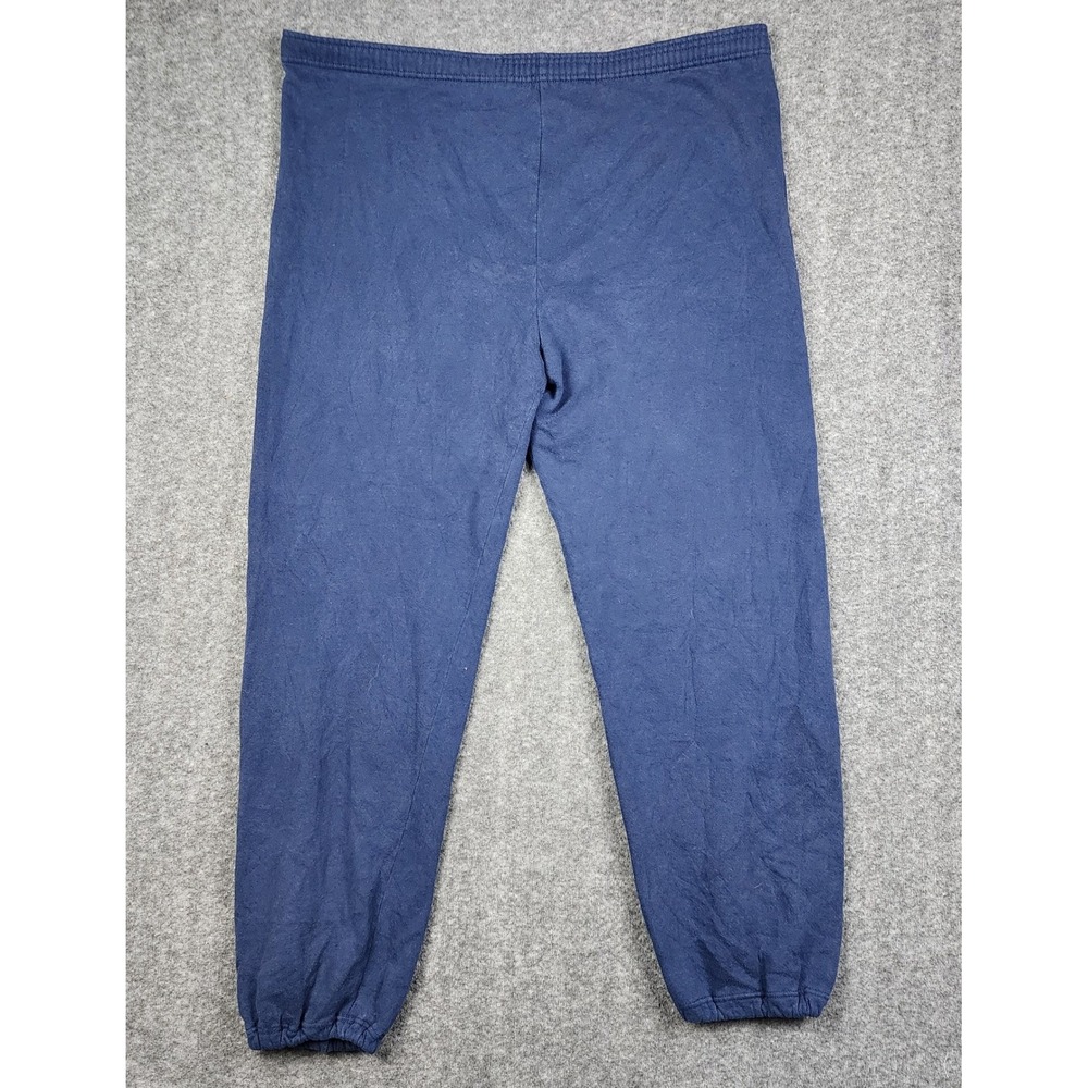 Jerzees Sweatpants Mens 2XL Navy Blue Vintage Made in USA Fleece Joggers 2TG